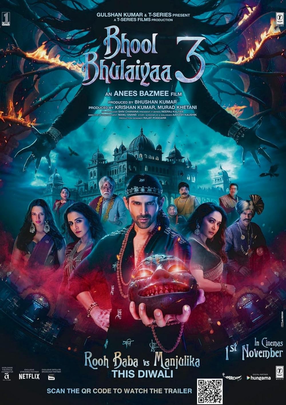 Bhool Bhulaiyaa 3 2024 Hindi Movie 1080p | 720p | 480p NF HDRip ESub Download