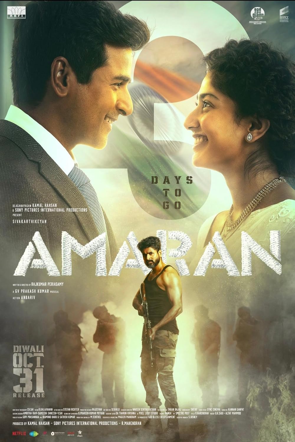 Amaran 2024 Hindi Dubbed (Clean) 1080p | 720p | 480p HDRip Download