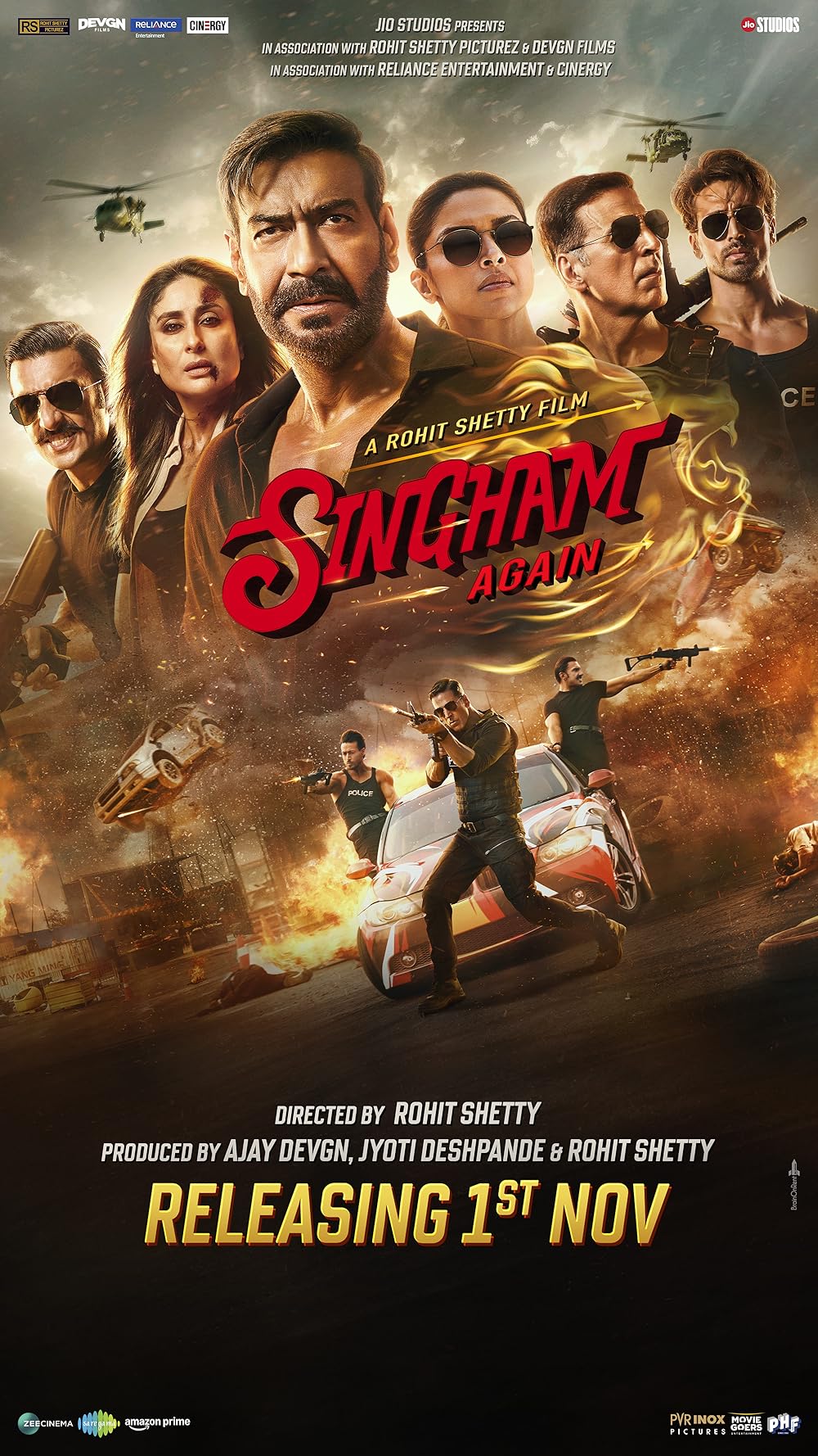 Singham Again 2024 ORG Hindi 1080p | 720p | 480p AMZN HDRip ESub Download