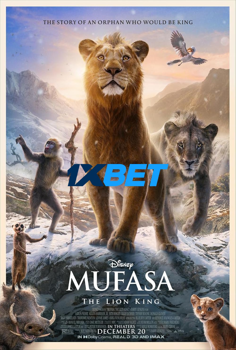 Mufasa The Lion King 2024 Hindi Dubbed Movie 1080p 720p 480p CAMRip [1XBET] Online Stream